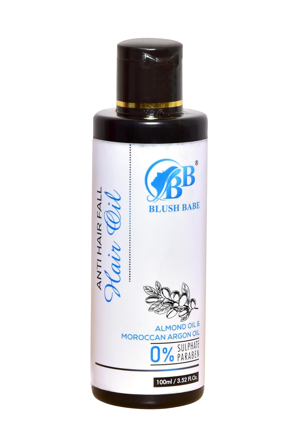 BLUSH BABE Hair Oil || Promotes Hair Growth & Reduces Hair Fall || Almond oil & moroccan argon oil || Hair Oil For Men & Women || Sulphateparaben free,100ml